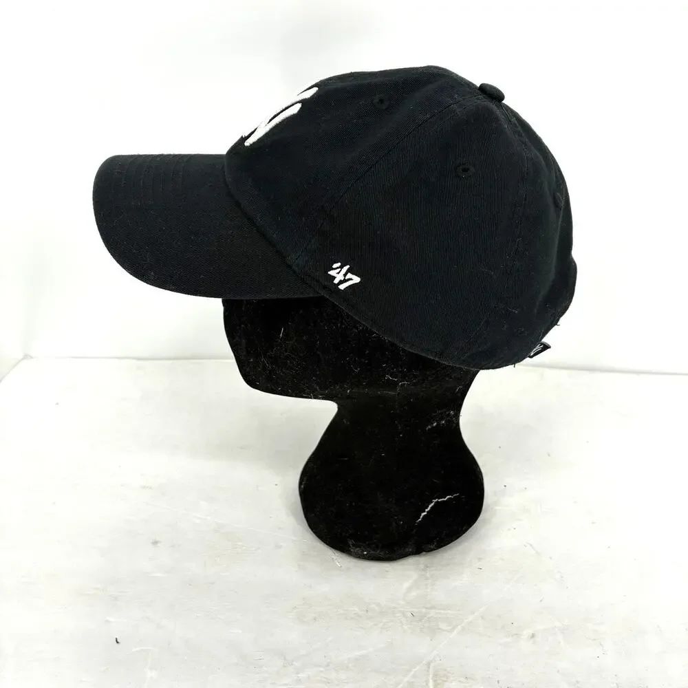 '47 Brand New York Yankees Black Dad Hat Adjustable MLB Baseball Cap
